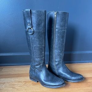 Frye distressed buckle boots- sz 7